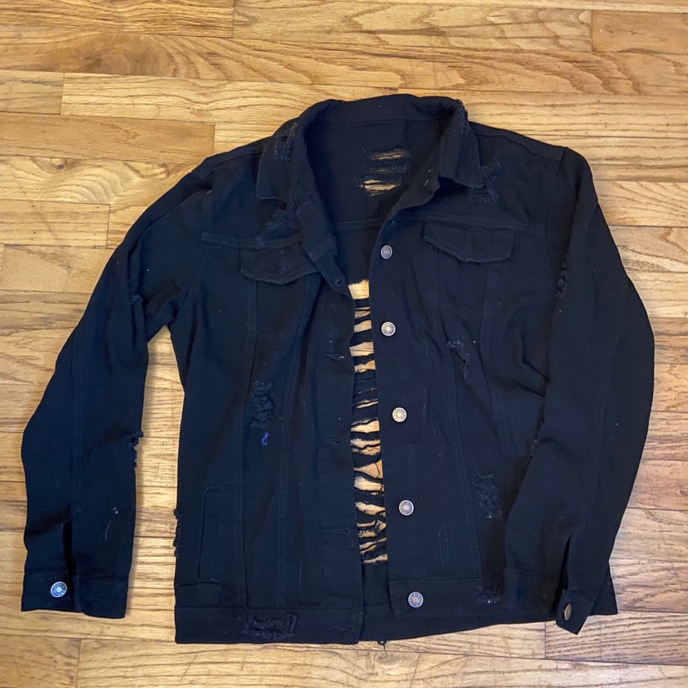 Black jean jacket